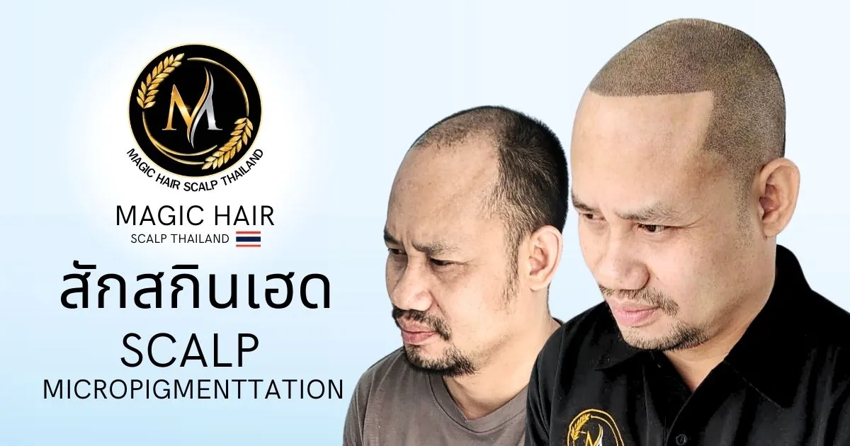 สักสกินเฮดจำลองตอผมธรรมชาติสำหรับคนหัวล้าน